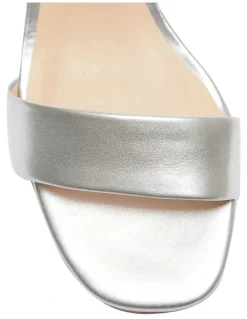 Sandler Heather Sandals In Silver Metallic Leather