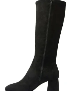 Sandler Heritage Knee Boots in Black Suede Stretch