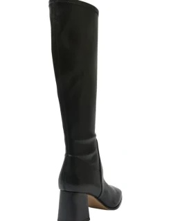Sandler Heritage Knee Boots in Black Stretch