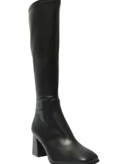 Sandler Heritage Knee Boots in Black Stretch