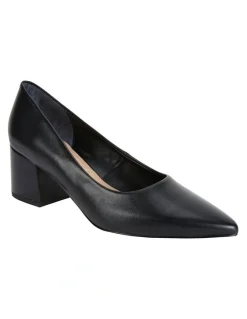 Sandler Idol Heeled Shoes in Black Leather