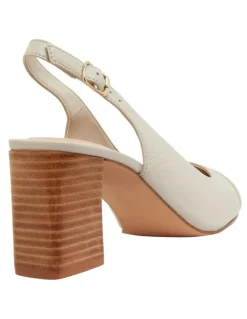 Sandler Kirsty Heeled Shoes in Ivory Leather