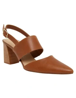 Sandler Kitson Heeled Shoes in Cognac Leather