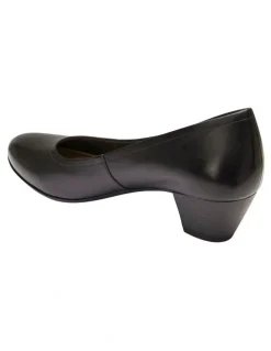 Sandler Ollie Heeled Shoes in Black Leather