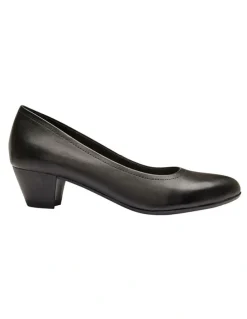 Sandler Ollie Heeled Shoes in Black Leather