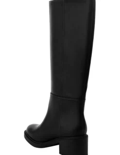 Sandler Paisley Knee Boots in Black Leather