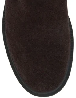 Sandler Paisley Knee Boots in Chocolate Suede