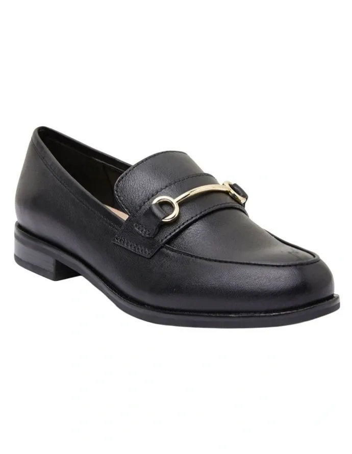 Sandler Paragon Leather Flat Shoes in Black