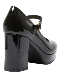 Sandler Tate Heeled Shoes in Black Patent