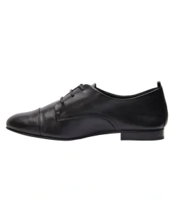 Sandler Utah Flat Shoes in Black Leather