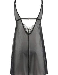 Sans Complexe Deva Sheer Babydoll Chemise Nightdress in Black