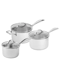 Scanpan STS Saucepan Set 3 Pieces in Silver