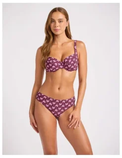 Seafolly Batik Bloom Retro Pant - Dark Burgundy