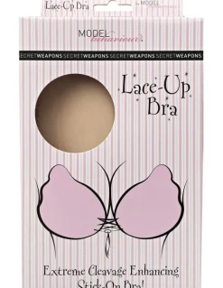 Secret Weapons Lace Up Bra Ectreme Cleavage Enhancing Stick On Bra Natural