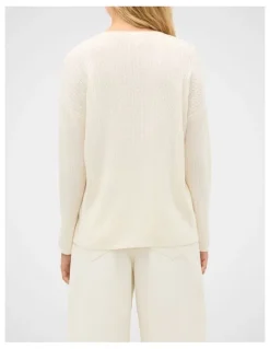 Seed Heritage Australian Merino V Neck Cable Knit