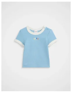 Seed Heritage Bind Logo Tee in Nebula Blue