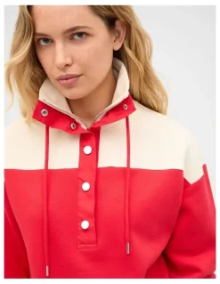 Seed Heritage Brushed Terry Contrast Detail Sweat