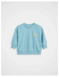 Seed Heritage Bubble Logo Sweat in Nebula Blue