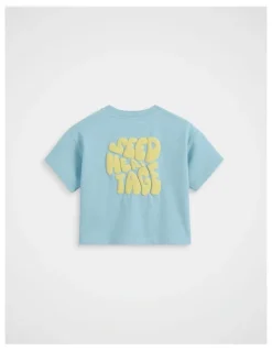 Seed Heritage Bubble Logo Tee in Nebula Blue
