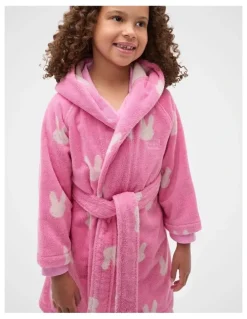 Seed Heritage Bunny Bath Robe in Candy Pink
