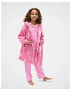 Seed Heritage Bunny Bath Robe in Candy Pink