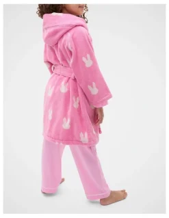 Seed Heritage Bunny Bath Robe in Candy Pink