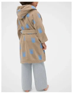 Seed Heritage Bunny Bath Robe in Cloud Blue
