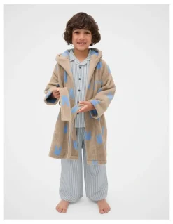 Seed Heritage Bunny Bath Robe in Cloud Blue