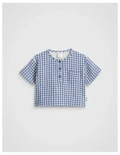 Seed Heritage Cheesecloth Pocket Shirt in Navy