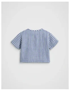 Seed Heritage Cheesecloth Pocket Shirt in Navy