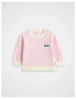 Seed Heritage Chunky Knit Sweater in Pink Lemonade