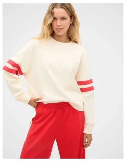 Seed Heritage Contrast Detail Crew Neck Sweat