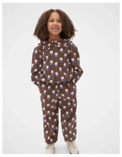 Seed Heritage Cord Floral Balloon Pant in Cacao
