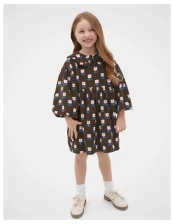 Seed Heritage Cord Floral Dress in Cacao