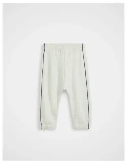 Seed Heritage Core Logo Track Pant in Light Grey Marle