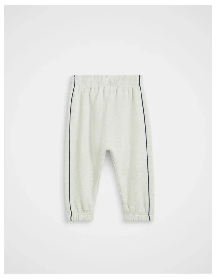 Seed Heritage Core Logo Track Pant in Light Grey Marle