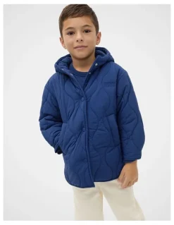 Seed Heritage Core Puffer Jacket in Blue