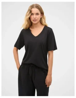 Seed Heritage Cotton V Neck Relaxed Tee
