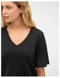 Seed Heritage Cotton V Neck Relaxed Tee