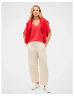 Seed Heritage Cotton V Neck Relaxed Tee