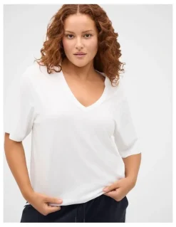 Seed Heritage Cotton V Neck Relaxed Tee