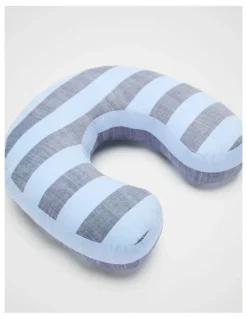 Seed Heritage C Stripe Initial Cushion in Blue
