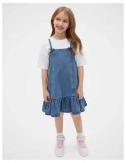 Seed Heritage Drop Waist Denim Dress