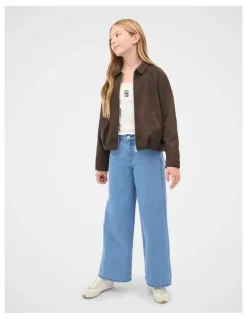 Seed Heritage Faux Suede Jacket in Chocolate