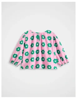 Seed Heritage Floral Top in Candy Pink