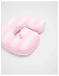Seed Heritage G Stripe Initial Cushion in Pink