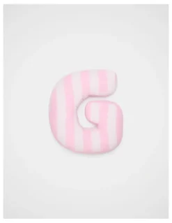Seed Heritage G Stripe Initial Cushion in Pink