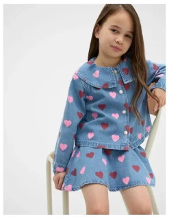 Seed Heritage Heart Denim Jacket in Blue