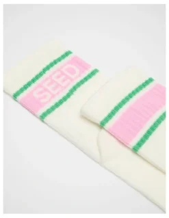 Seed Heritage Logo In Stripe Sock