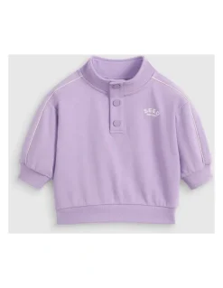 Seed Heritage Logo Snap Sweat in Lilac